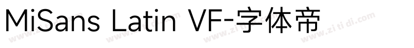 MiSans Latin VF字体转换